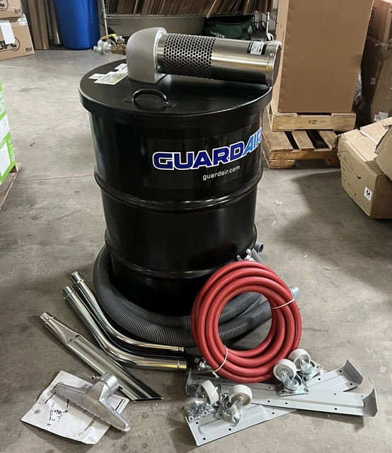 GUARDAIR N551BC Drum Vacuum Pneumatic Wet/Dry Std 55 gal Tank Steel 2" Vacuum Ho