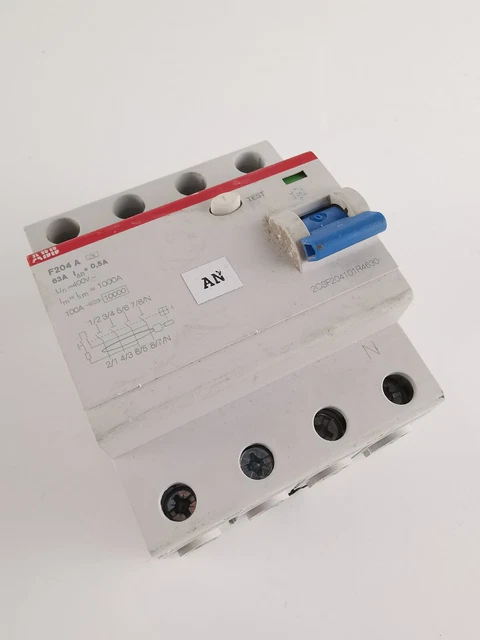 ABB F204A 63A interruttore FI 0,5A interruttore di protezione corrente di guasto 4 poli 2CSF204101R4630