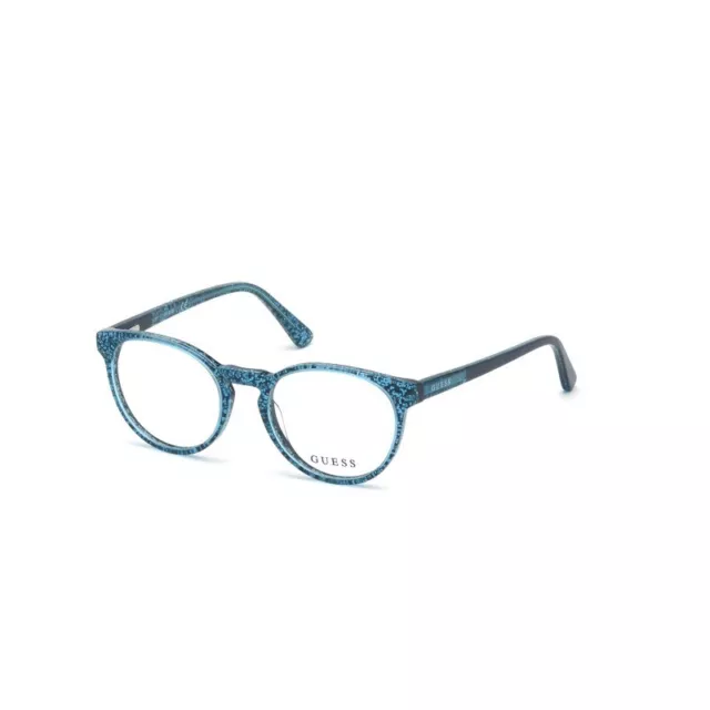 GUESS GU9182 Blue with Glitter 092 Plastic Optical Eyeglasses Frame 46-17-130