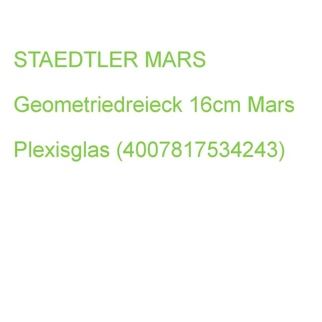 STAEDTLER MARS Geometriedreieck 16cm Mars Plexisglas (4007817534243) (568 36)