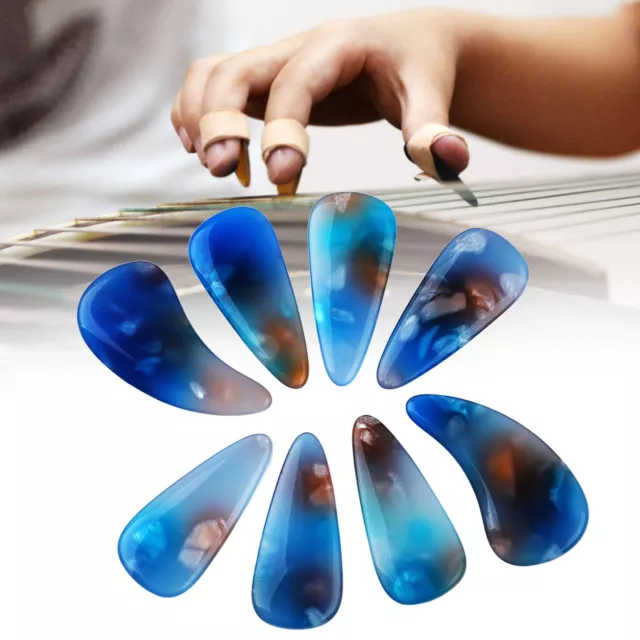 8Pcs Guzheng Finger Picks Polymer Delicate Guzheng Nail Covers(Tides Color FBM