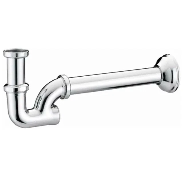 Canotto Per Sifone Schläfer - Ottone Cromato, Ø32x200 Mm, Con Flangia, Per Lavandini E Scarichi - Foto 5