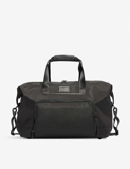 TUMI Alpha Double Expansion Travel Satchel Black Ballistic Nylon New RRP £495