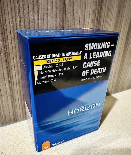 horizon blue tobacco RARE AUSTRALIAN HORIZON BLUE CIGARETTE - TOBACCO TIN/smoko Tin $27.37