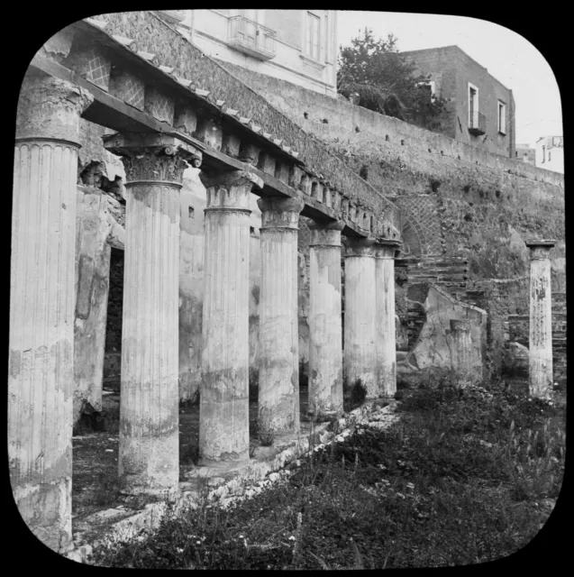 ANTIQUE Magic Lantern Slide HERCULANEUM THE HOUSE OF ARGUS C1890 PHOTO ITALY