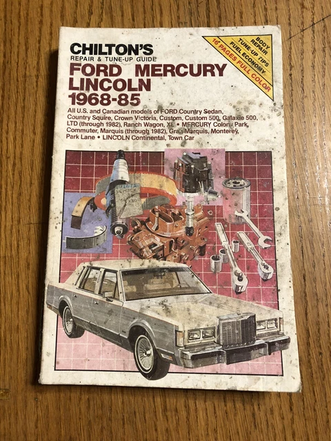 Ford Mercury Galaxie 500 LTD 1968-1985 Tune-up Shop Service Repair Manual Book