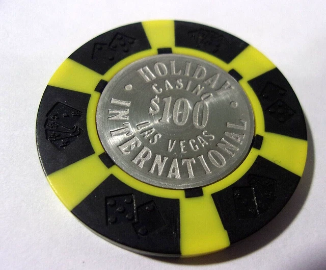 HOLIDAY INTERNATIONAL CASINO $100 hotel casino gaming poker chip - Las Vegas, NV