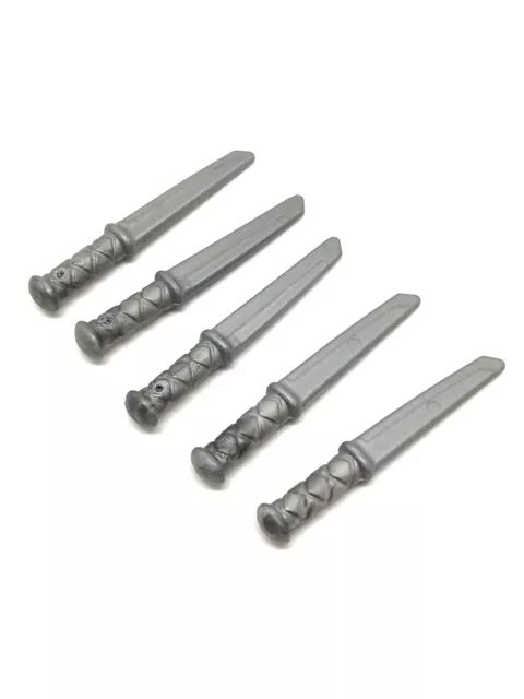PLAYMOBIL 5X petit couteau gris chevalier moyen-age accessoire objet lot[1]