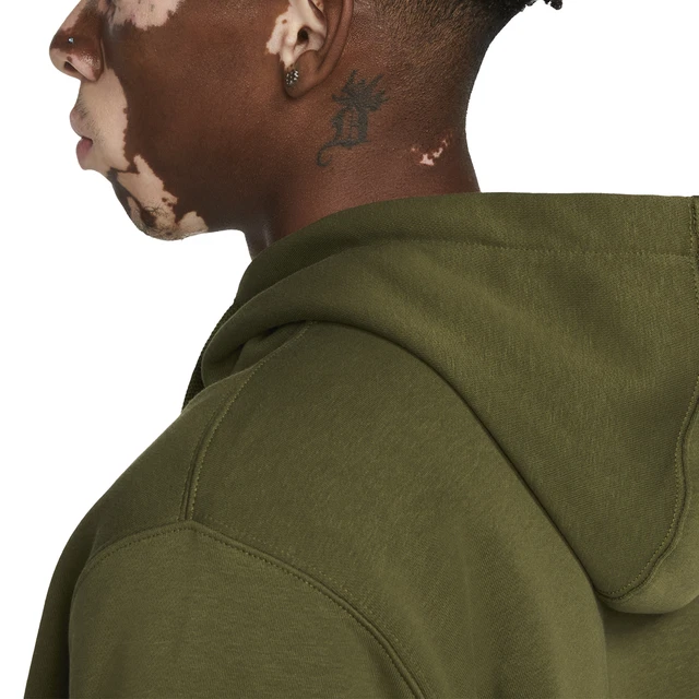 Nike Felpa da Uomo con Cappuccio e Full Zip Club Fleece Verde Taglia M Cod BV... 4