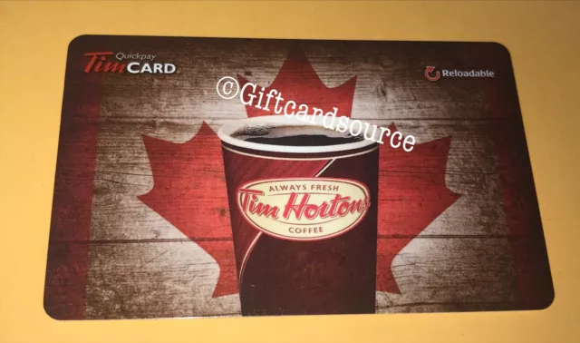 2014 Tim Hortons Canada Day Gift Card Maple Leaf #6099 No Value Fd35638 New