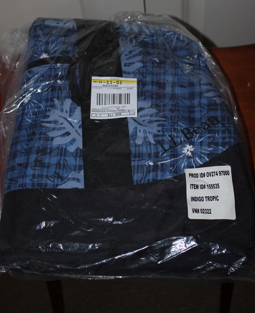 LL Bean Adventure Large Duffle Bag Luggage Indigo Tropic NWT