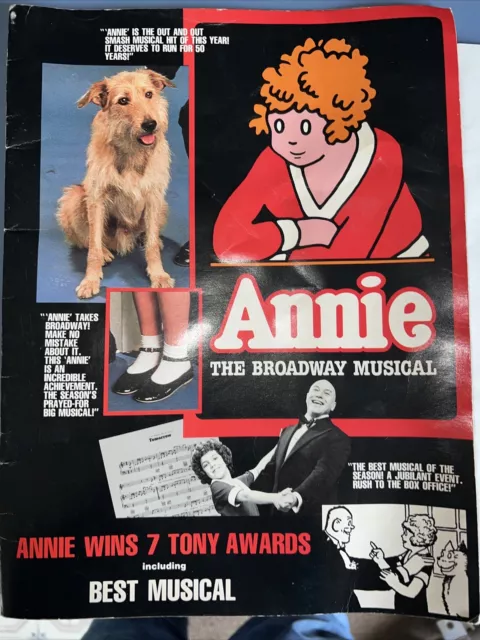 Vintage Annie The Broadway Musical Program Book Souvenir. With Cast Book. Good