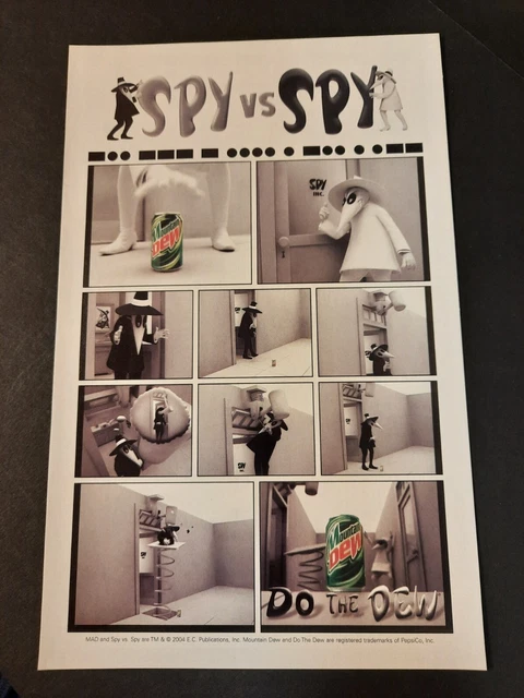 MOUNTAIN DEW SPY VS SPY Promo Art MAD Magazine ~ Comic Page PRINT AD ...