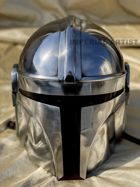 Casco mandaloriano | Casco medievale SCA LARP | Teatro in costume di Halloween