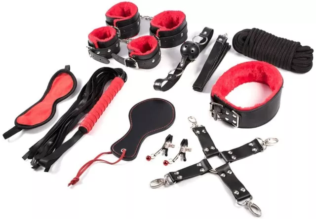 Kit BDSM Fury Noir Alive – 10 Accessoires pour Jeux de Domination