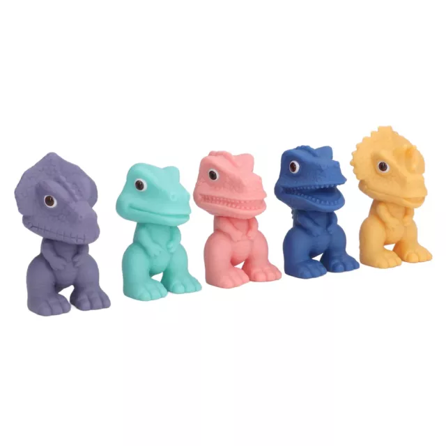 Baby Bathtub Toy Dinosaur Toy Early Education 5Pcs Silicone Soft For Toddler