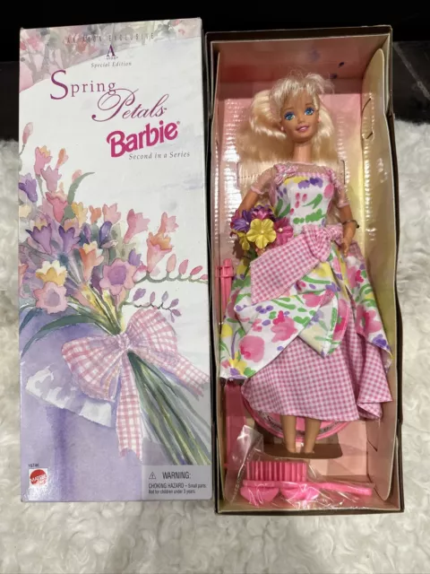 SPRING PETALS BARBIE Doll Blonde Second in Series Avon Exclusive