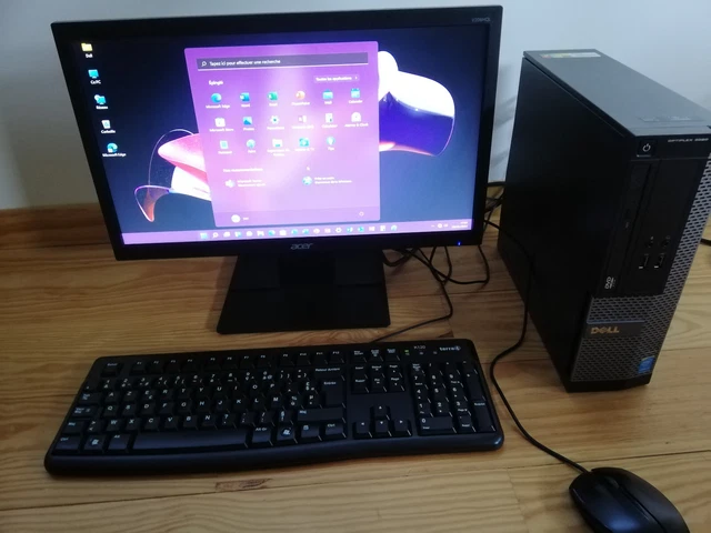 Pack complet PC de bureau Dell Optiplex 3020 + écran 20" Intel Core i3 3,60Ghz