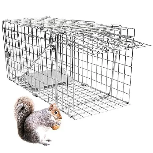 Mouse Killer Roll Trap, Rat Trap Bucket Spinner with 19.69in Mesh Ramp, Silver
