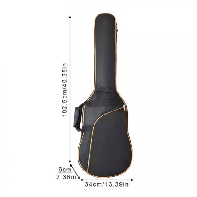 Electric Guitar Bag Gig Bag 8mm Padded Backpack Soft Guitar Case 40x13.3x2.36'' 2