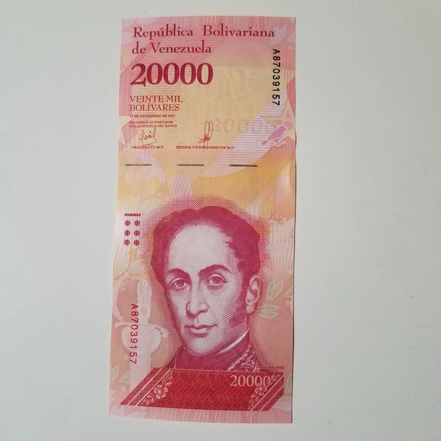 Venezuela 20000 Bolivares 2017 World Paper Money Currency Bill bolovar