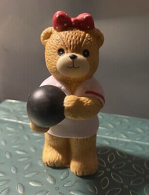 ENESCO Lucy & Me Lucy Rigg Girl Bear With Bowling Ball & Polka Dotted Bow