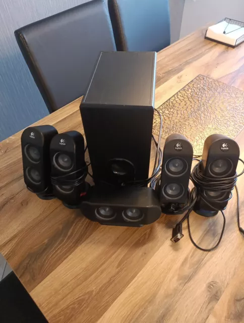 Logitech X-530  Lautsprechersystem Surround Anlage Aktiv Subwoofer