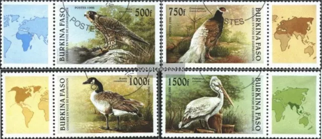 Burkina Faso 1406-1409 mit Zierfeld (kompl.Ausg.) postfrisch 1996 Vögel