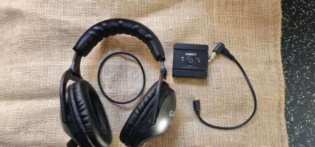 GARRETT MS-3 WIRELESS HEADPHONES AND Z-LYNK KIT USED In VGC Detector