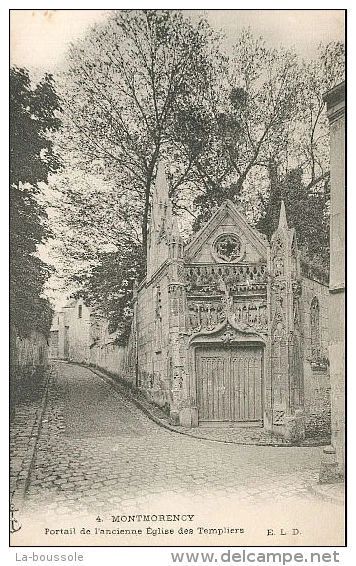 95 MONTMORENCY - portail de l'eglise des templiers.