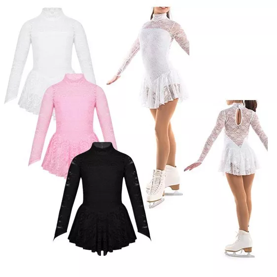 Girls Ice Skating Dress Leotard Figure Skating Dancewear Competition Costume