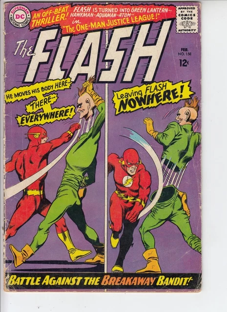 Flash #158 Feb 1966 GD/VG Breakaway Man & #183 Nov 1968 VG/FN DC Comics Lot Of 2