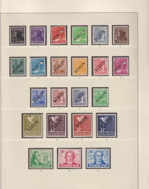 Berlin 1949 postfrisch Mi-Nr. 1-20 Schwarzaufdruck postfrisch geprüft