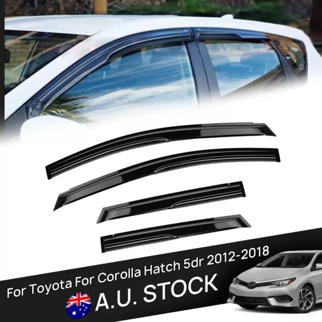 For Corolla Hatch 5dr 2012-2018 Premium Weather shields Luxury Weathershield DS