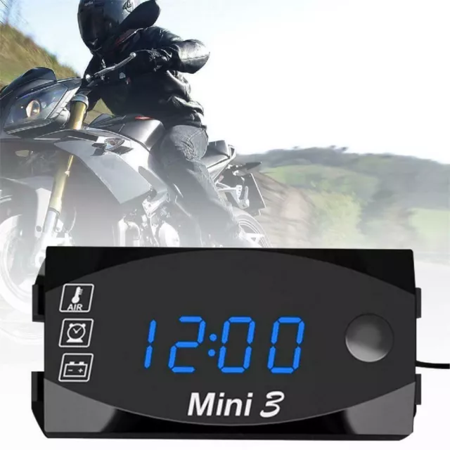 LED Motorcycle Clock Voltage Voltmeter Monitor Your Vehicle's Performance