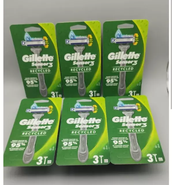 Pack 18 Rasoirs Jetables Gillette Sensor3 Recycled Neufs et Scellés