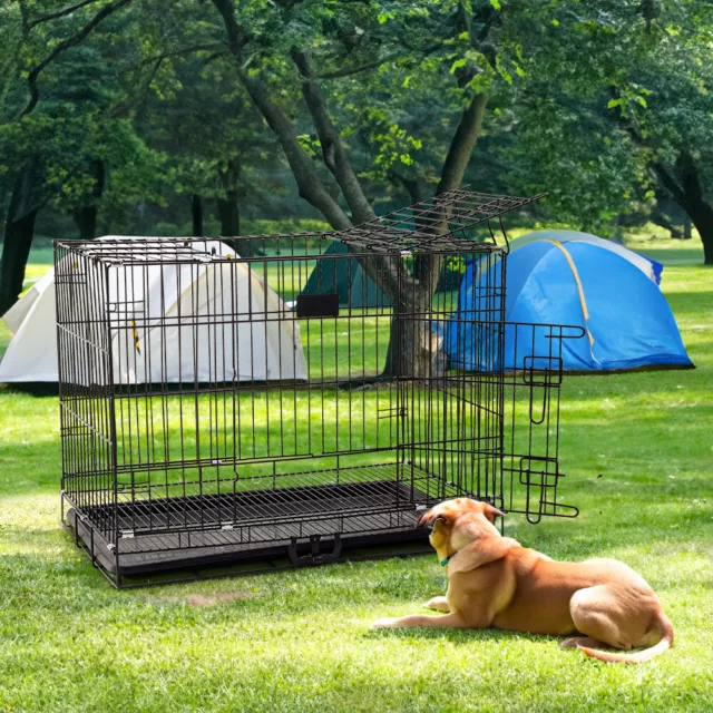 Large Dog Cage Puppy Training Crate Pet Carrier Small Medium XL XXL Metal Cages