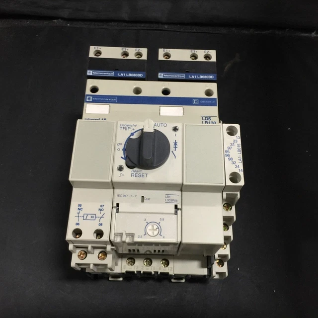 TELEMECANIQUE LD5-LB130BD &amp; LB1-LB03P08 24V MOTOR STARTER LD5-LB130BD W/OVE