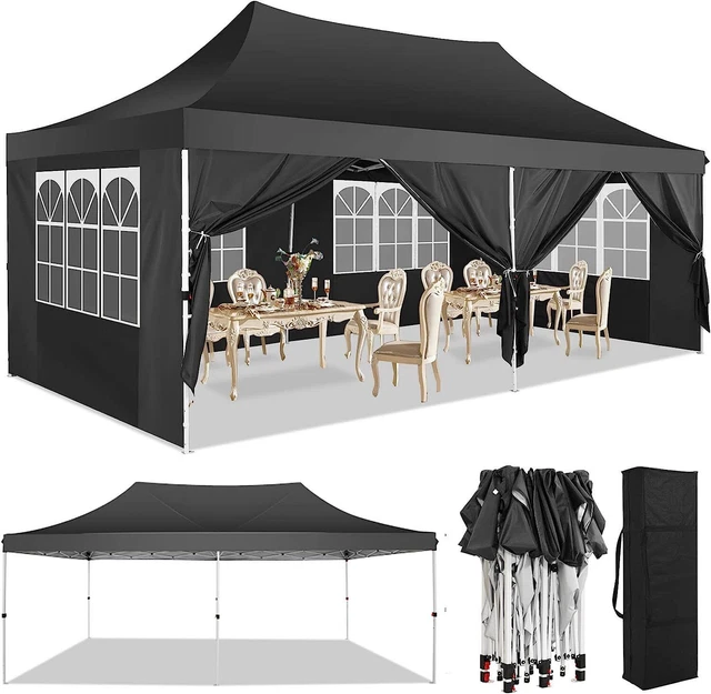 Pavillon 3x3m/3x6m Partyzelt Stabil Wasserdicht UV-Schutz 50+ Fest Gartenzelt DE