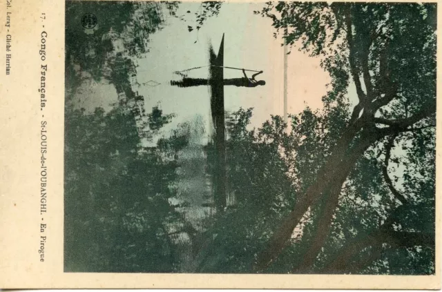 Carte Postale / Congo Francais Saint Louis De L'oubanghi En Pirogue