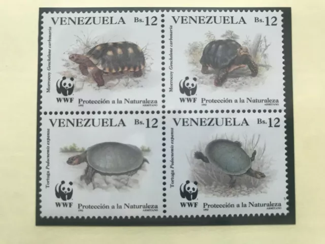 Venezuela 1992 Satz 4er-Block WWF Schildkröten postfrisch