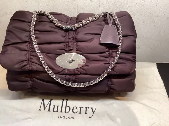 Authentic Mulberry Oversize Lily Oxblood Ruched Nylon