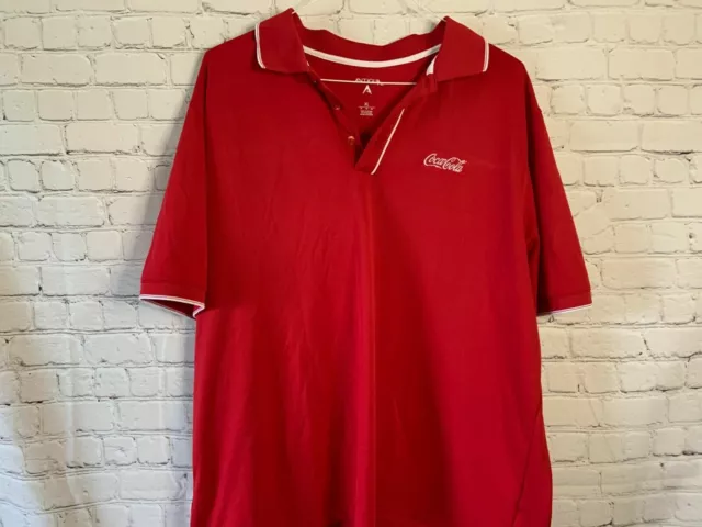 Coca-Cola Employee Mens Polo Shirt Size XL