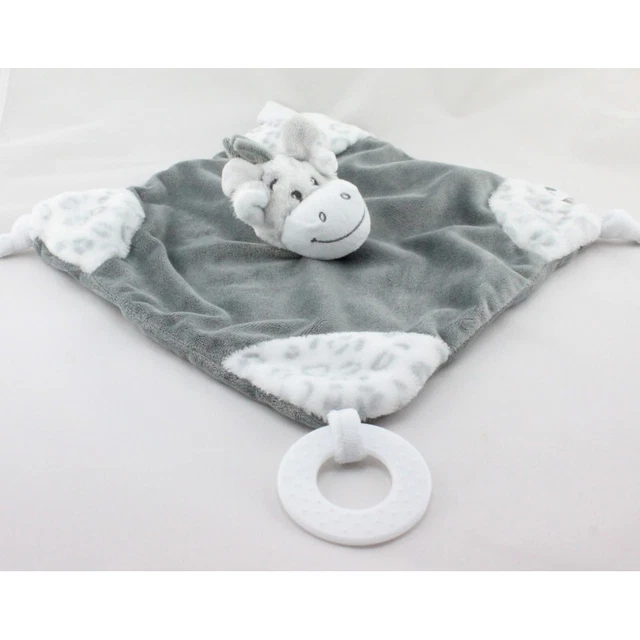 Doudou plat vache girafe grise blanche VACO - 17482
