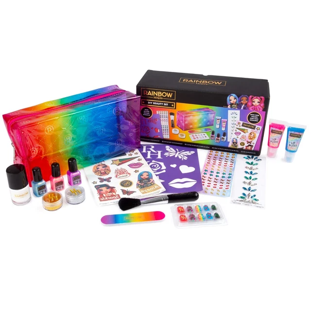 Rainbow High Make-up Set für Mädchen - Lippenglanz Set