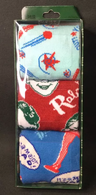 A Christmas Story 3 Pair Casual Crew Socks Gift Mens Size 8-12 Ralphie NIB