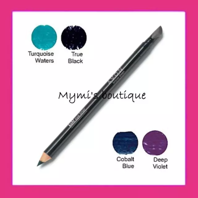 Crayon khôl + estompeur - eyeliner yeux Avon - noir, bleu, turquoise ou violet