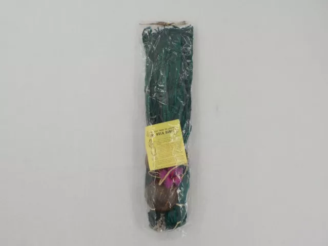JUNIOR 10-12yr HAWAIIAN HULA GREEN GRASS SKIRT TOP SHELL LEI PINKHAIRFLOWER NWOT