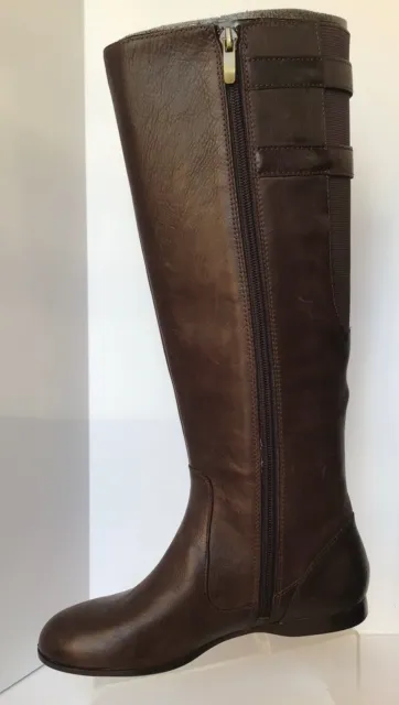 NEW ENZO ANGIOLINI Zarynn Brown Leather Riding Boots (Size 4.5 M)