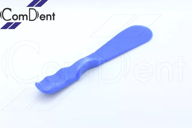 3 Dental Lab Alginate  Plaster Mixing Spatula Hand Grip Fleixble Plastic Blue